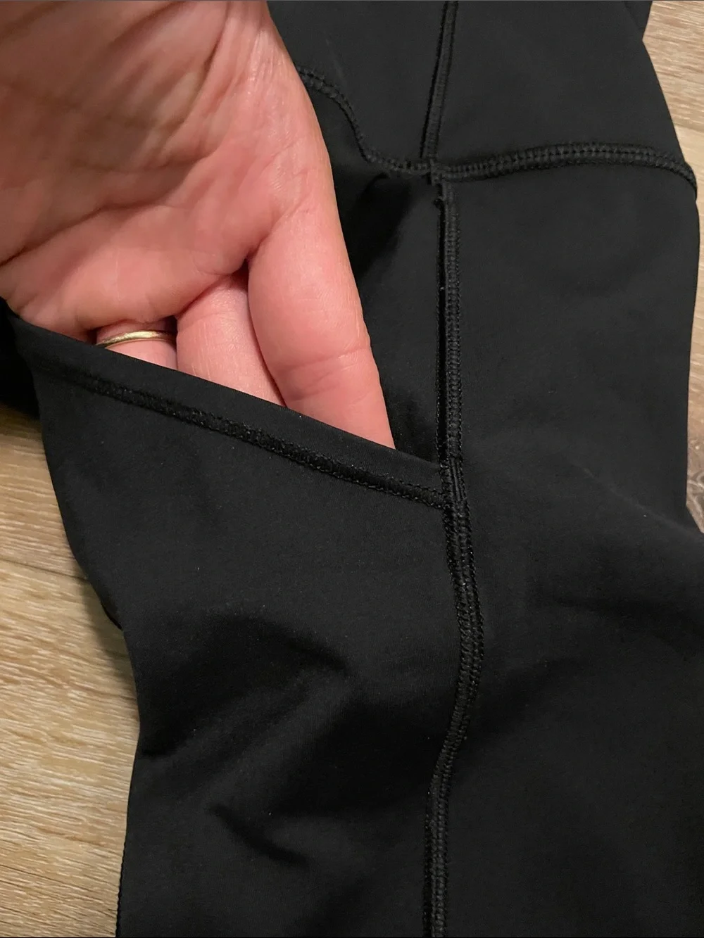 lululemon athletica Black High-Rise Leggings with Ankle Studs